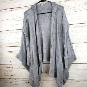 American Eagle Outfitters Grey Hooded Cardigan